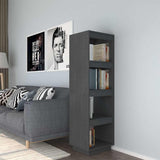 Vidaxl boekenkast kamerscherm 40x35x135 cm massief grenenhout grijs