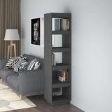 Vidaxl boekenkast kamerscherm 40x35x167 cm massief grenenhout grijs