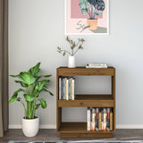 Vidaxl boekenkast 60x35x71 cm massief grenenhout honingbruin