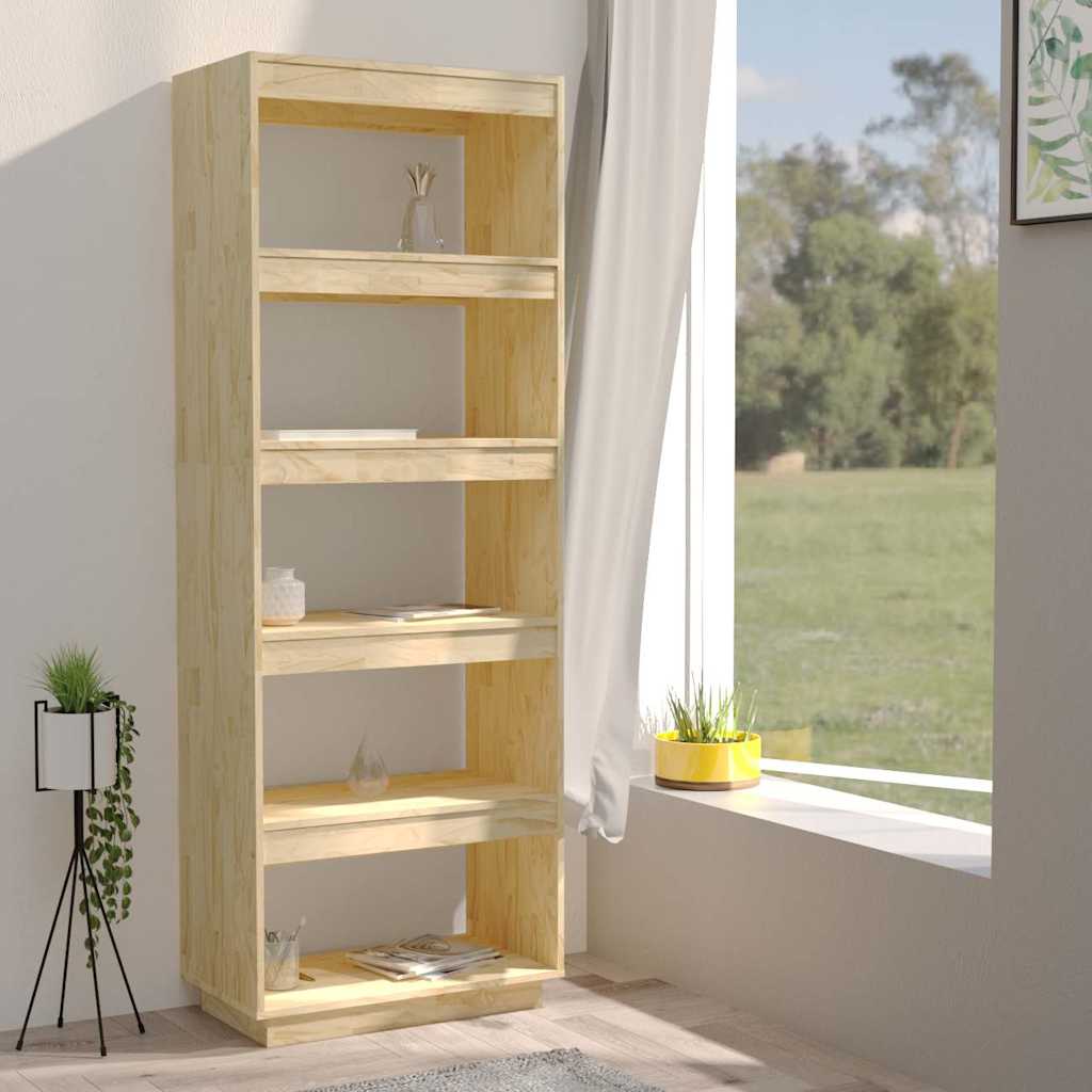Vidaxl boekenkast kamerscherm 60x35x167 cm massief grenenhout