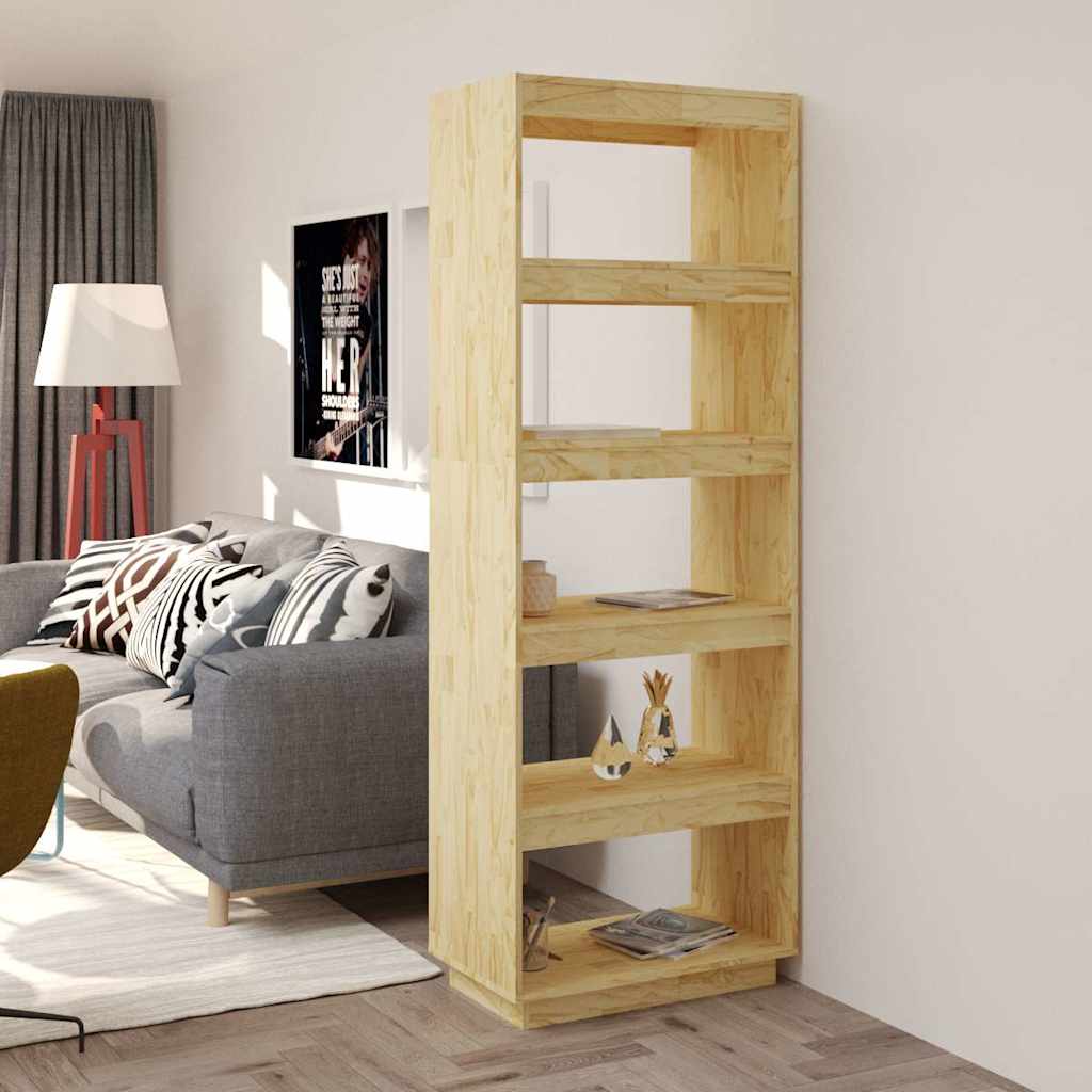 Vidaxl boekenkast kamerscherm 60x35x167 cm massief grenenhout