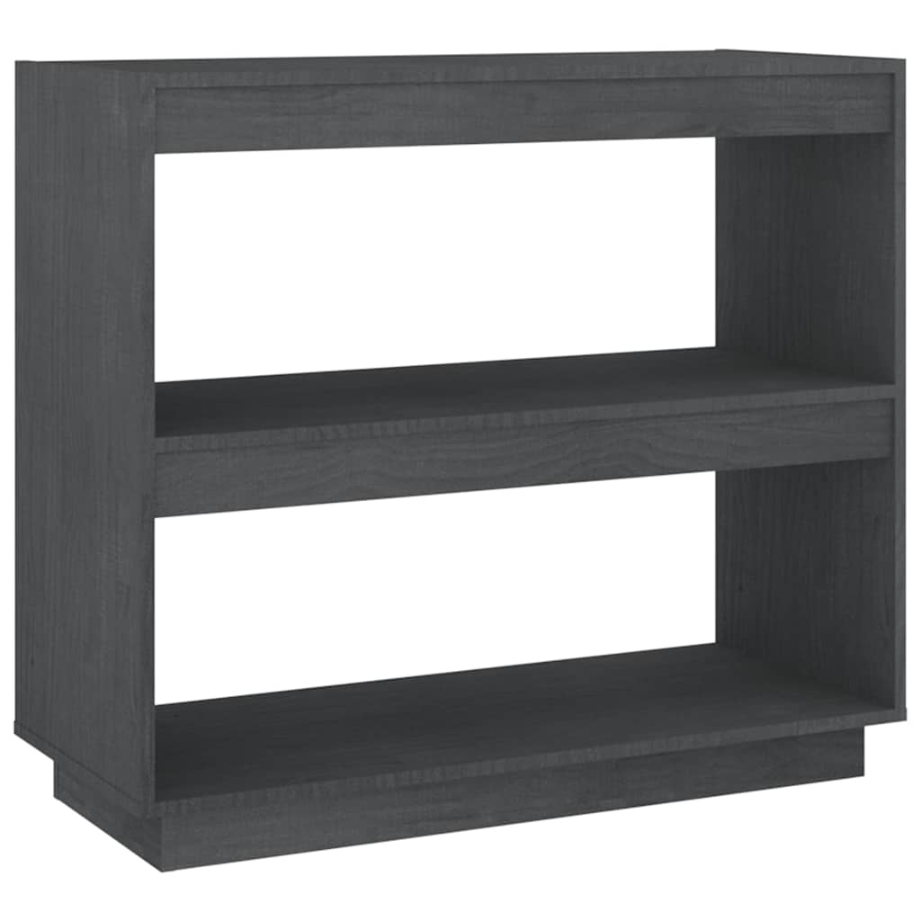 Vidaxl boekenkast 80x35x71 cm massief grenenhout grijs