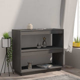 Vidaxl boekenkast 80x35x71 cm massief grenenhout grijs
