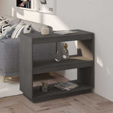 Vidaxl boekenkast 80x35x71 cm massief grenenhout grijs