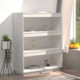 Vidaxl boekenkast kamerscherm 80x35x103 cm massief grenenhout wit