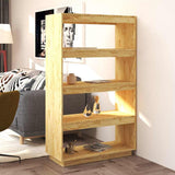 Vidaxl boekenkast kamerscherm 80x35x135 cm massief grenenhout