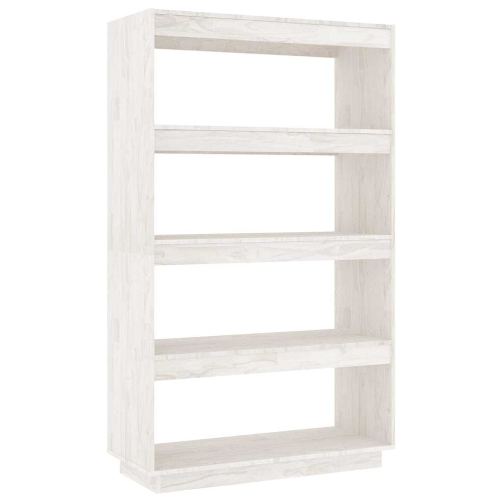 Vidaxl boekenkast kamerscherm 80x35x135 cm massief grenenhout wit