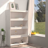 Vidaxl boekenkast kamerscherm 80x35x135 cm massief grenenhout wit