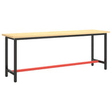 Vidaxl werkbankframe 210x50x79 cm metaal matzwart en matrood