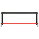 Vidaxl werkbankframe 210x50x79 cm metaal matzwart en matrood
