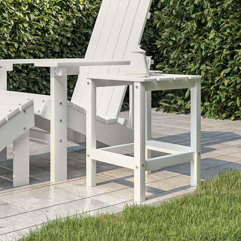 Vidaxl tuintafel adirondack 38x38x46 cm hdpe wit