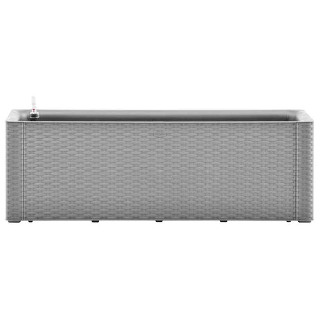 Planteur vidaxl élevé avec un système d'arrosage 100x43x33 cm gris