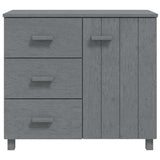 Vidaxl dressoir hamar 90x40x80 cm massief grenenhout donkergrijs