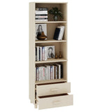 Vidaxl hoge kast hamar 60x35x180 cm massief grenenhout honingbruin