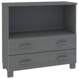 Vidaxl dressoir hamar 85x35x80 cm massief grenenhout donkergrijs