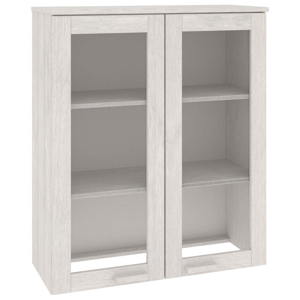Vidaxl opzetkast hamar 85x35x100 cm massief grenenhout wit
