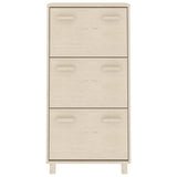 Armoire à chaussures vidaxl hamar 59.5x35x117 cm de pin miel marron