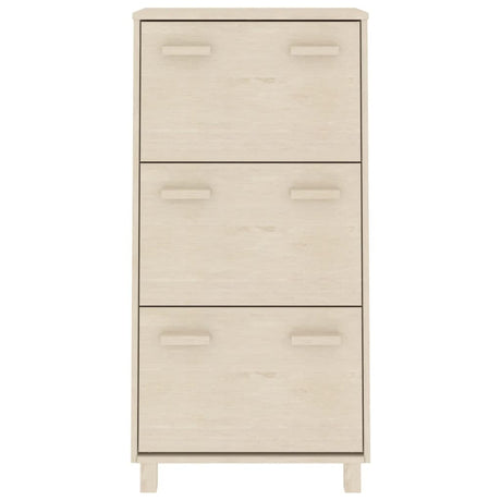 Armoire à chaussures vidaxl hamar 59.5x35x117 cm de pin miel marron