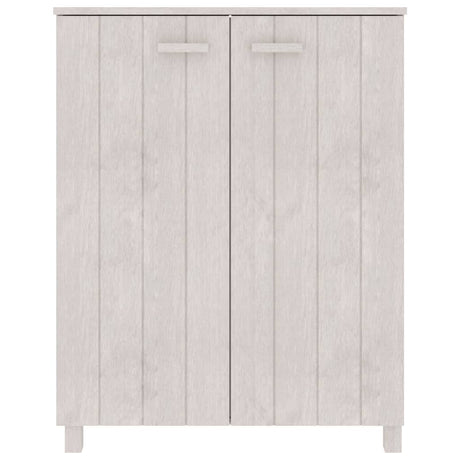 Armoire à chaussures vidaxl hamar 85x40x108 cm en pin massif blanc
