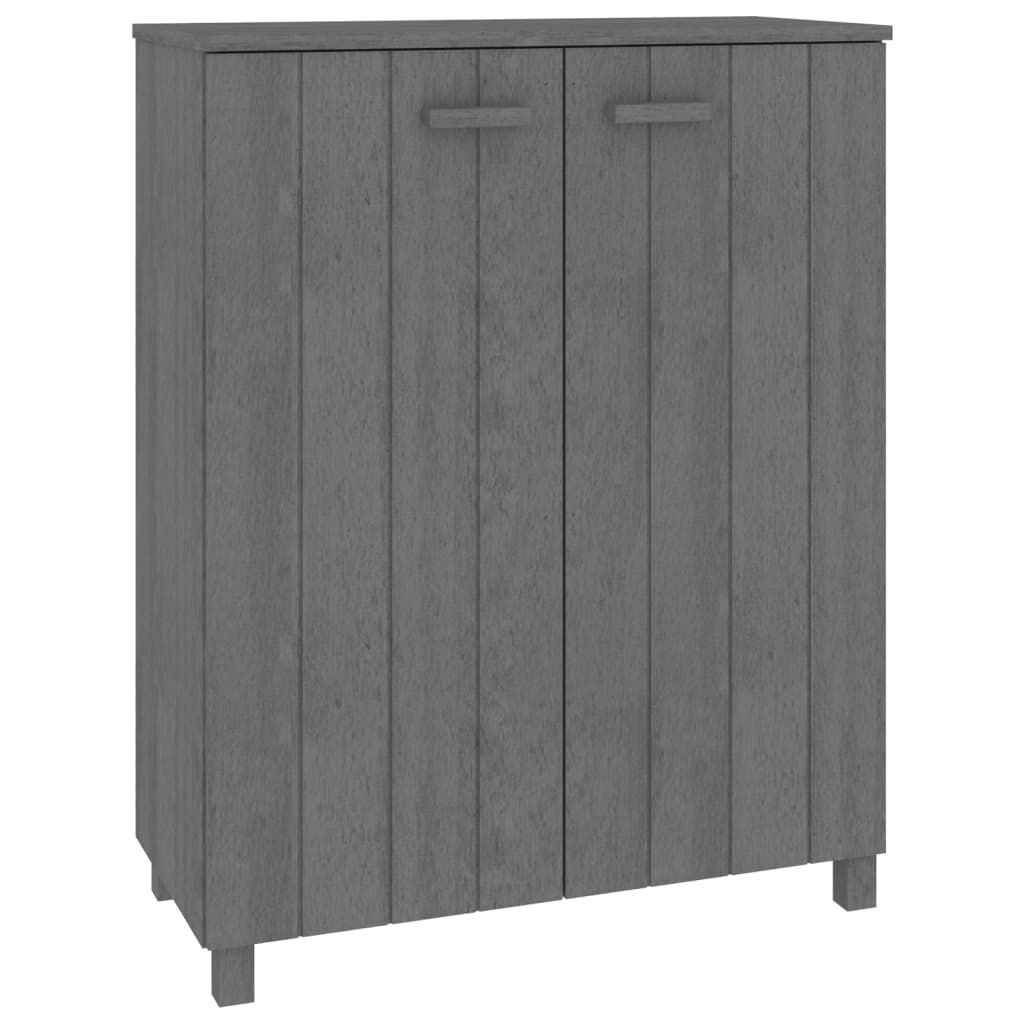 Armoire à chaussures vidaxl hamar 85x40x108 cm pin massif gris foncé