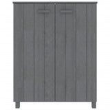 Armoire à chaussures vidaxl hamar 85x40x108 cm pin massif gris foncé