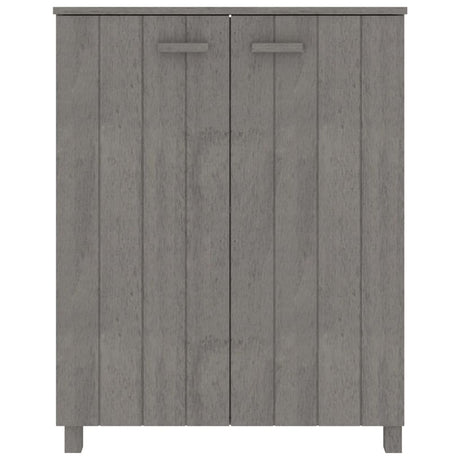 Armoire à chaussures vidaxl hamar 85x40x108 cm en pin massif gris clair
