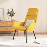 Vidaxl relaxstoel stof mosterdgeel