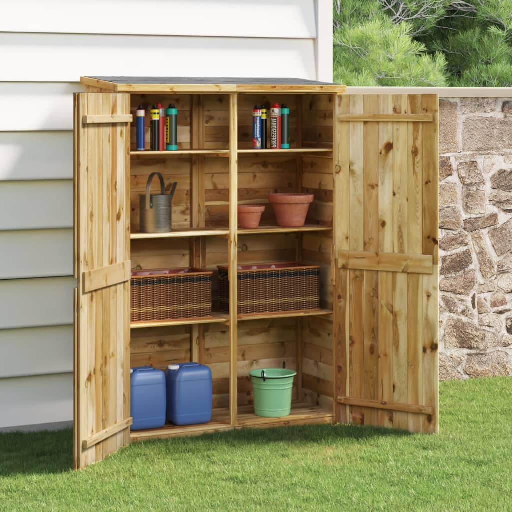 Vidaxl Garden Shed 123x45x171 cm impregnert solid furu