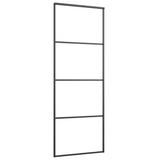 VidaXL sliding door 76x205 cm matte ESG glass and aluminum black