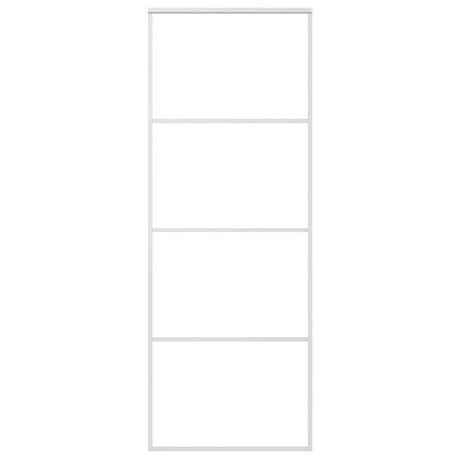 Vidaxx porte coulissante 76x205 cm verre ESG et aluminium blanc