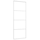 Vidaxx porte coulissante 76x205 cm verre ESG et aluminium blanc