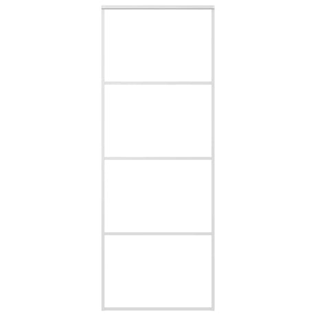 Vidaxl Sliding Porte 76x205 cm Verre ESG mate et aluminium blanc