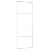 VidaXL sliding door 76x205 cm matte ESG glass and aluminum white