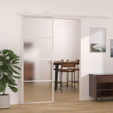 VidaXL sliding door 76x205 cm matte ESG glass and aluminum white