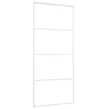 VidaXL sliding door 90x205 cm ESG glass and aluminum white