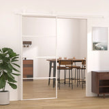 VidaXL sliding door 90x205 cm ESG glass and aluminum white