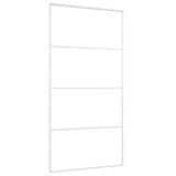 Vidaxl Porte coulissante 102.5x205 cm Verre ESG et aluminium blanc