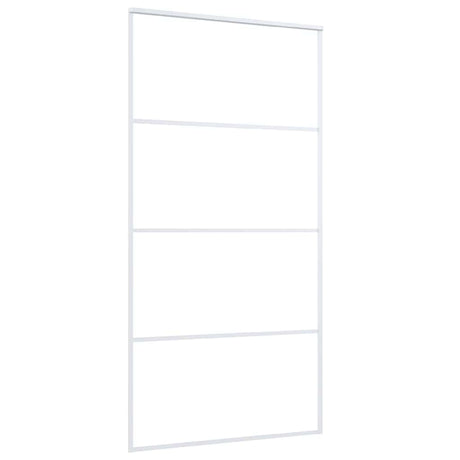 Vidaxl Porte coulissante 102.5x205 cm Verre ESG et aluminium blanc