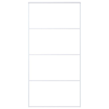 Vidaxl Porte coulissante 102.5x205 cm Verre ESG mate et aluminium blanc