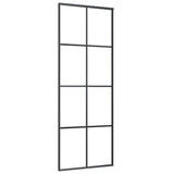 VidaXL sliding door 76x205 cm ESG glass and aluminum black