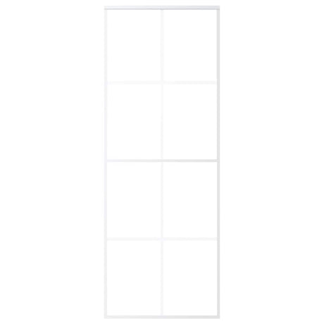 Vidaxl Porte coulissante 76x205 cm Verre ESG et aluminium blanc