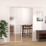 VidaXL sliding door 76x205 cm matte ESG glass and aluminum white