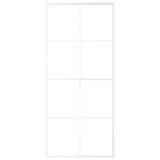 Vidaxl Porte coulissante 90x205 cm Verre ESG mate et aluminium blanc