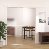 VidaXL sliding door 90x205 cm matte ESG glass and aluminum white