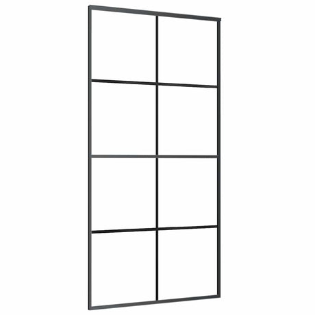 Vidaxl Porte coulissante 102.5x205 cm Verre ESG et noir en aluminium