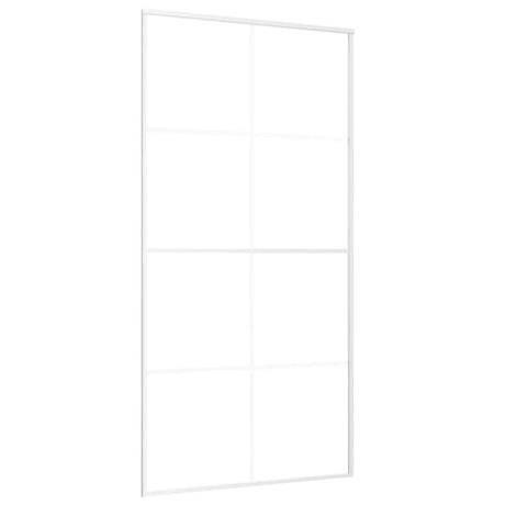Vidaxl Porte coulissante 102.5x205 cm Verre ESG et aluminium blanc