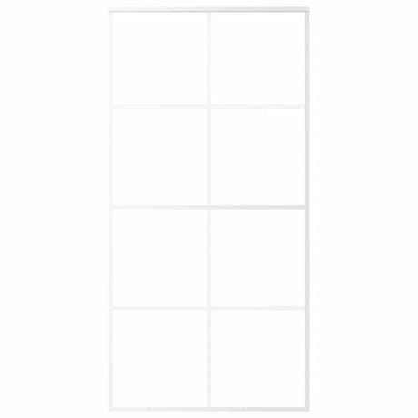 Vidaxl Porte coulissante 102.5x205 cm Verre ESG et aluminium blanc