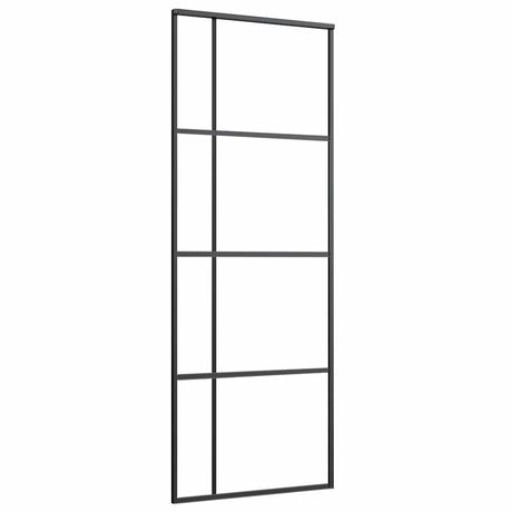 Vidaxl Porte coulissante 76x205 cm Verre ESG et noir en aluminium