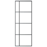 VidaXL sliding door 76x205 cm matte ESG glass and aluminum black