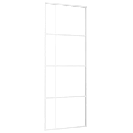 Vidaxl Porte coulissante 76x205 cm Verre ESG et aluminium blanc